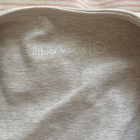 Outdoor voices cropped cream slash back tank - Picture 2 of 4